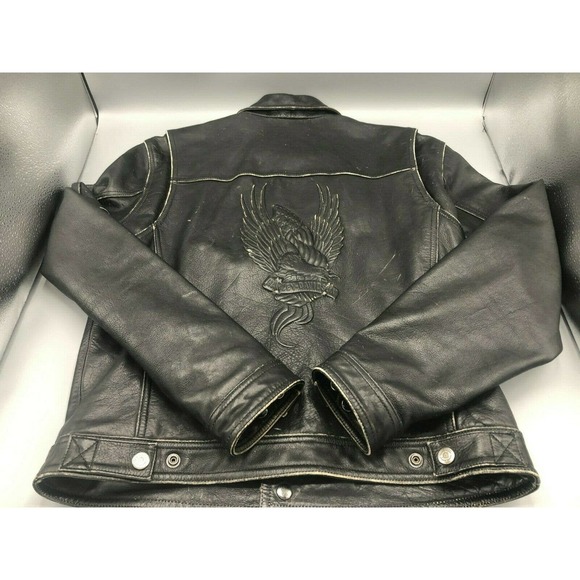 VTG Harley Davidson Leather Jacket Size Medium - Picture 8 of 12